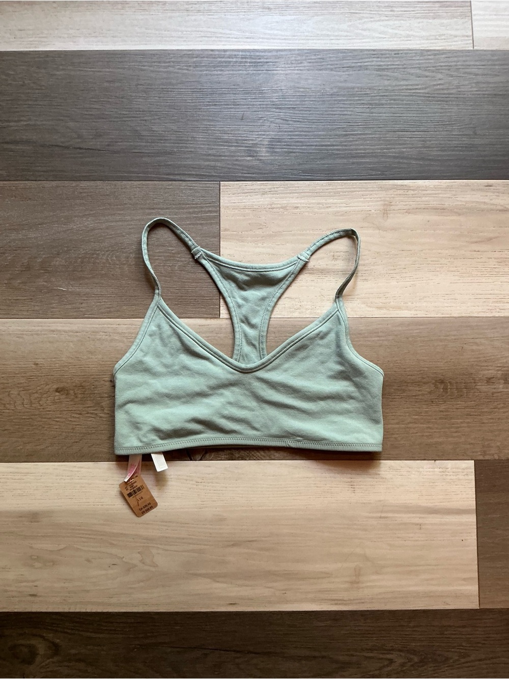 PINK Victoria's Secret Sage Green Racerback Bralette